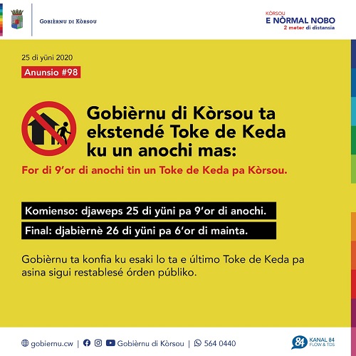 Minister of Justice announced curfew tonight