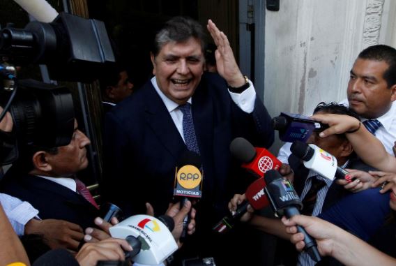 Peru's ex-president Garcia shoots himself when police tried to arrest him