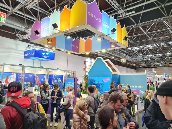 Curaçao booth at Watersports Exhibition boot Düsseldorf 2023 in Germany