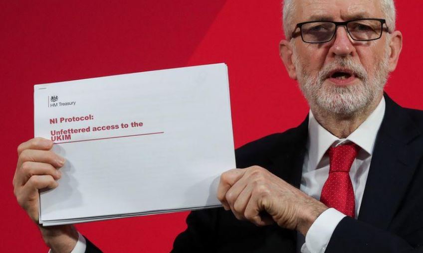 UK's Labour leader says leaked report exposes PM Johnson's Brexit 'fraud'