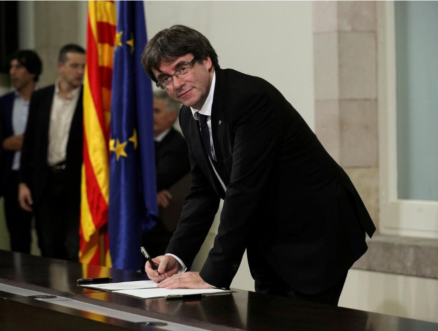 Spain bars exiled ex-Catalan leader from European election