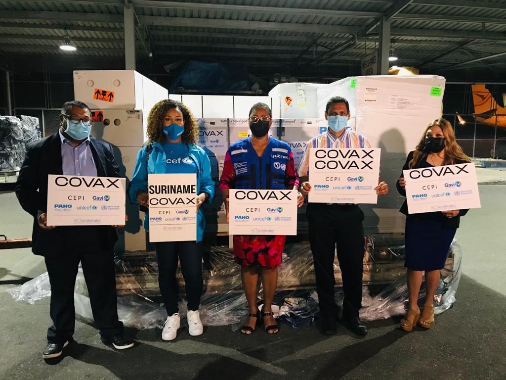 Suriname receives its first COVID-19 vaccines through the COVAX Facility