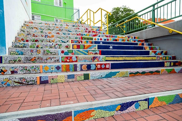 CTB launched a stairway decorated with mosaic art in Otrobanda