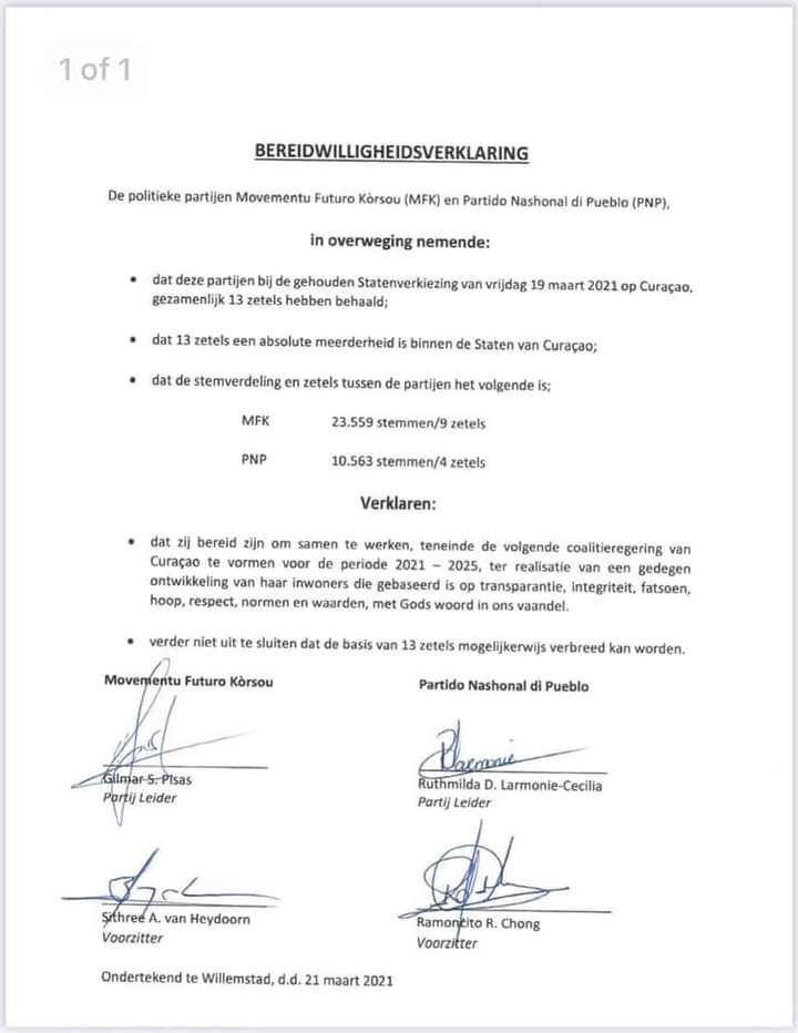 Election winners sign agreement