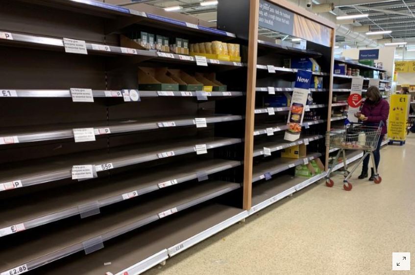 Shame on you, Britain tells coronavirus panic-buyers