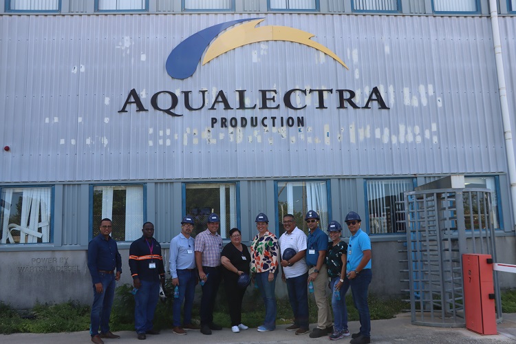 Executives of Aruba's Elmar visit Aqualectra for knowledge and experience exchange
