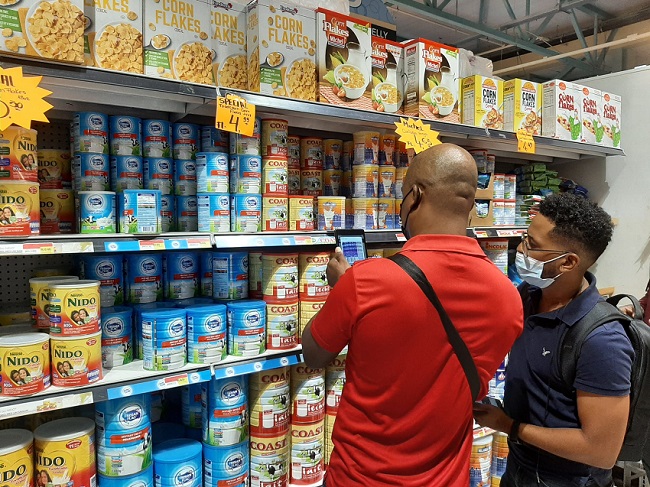 Price checks in shops by young people