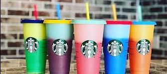 Starbucks new color changing cold cups