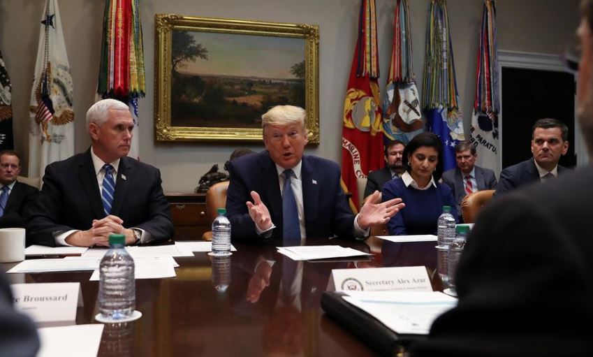 U.S. health insurers to waive some fees, extend coronavirus coverage, Pence says