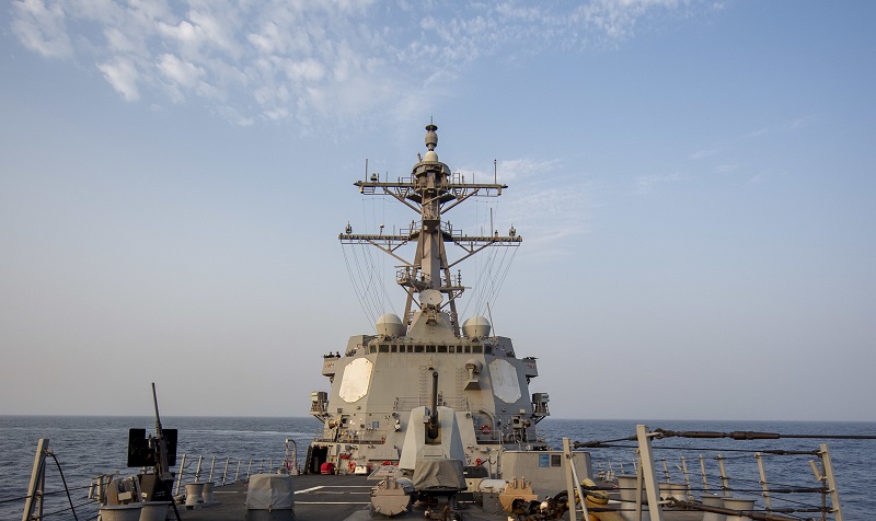 U.S. navy ship navigates near Venezuelan coast after Iranian cargo ship arrives