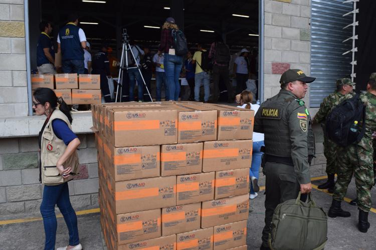 U.S. military planes carrying aid for Venezuelans